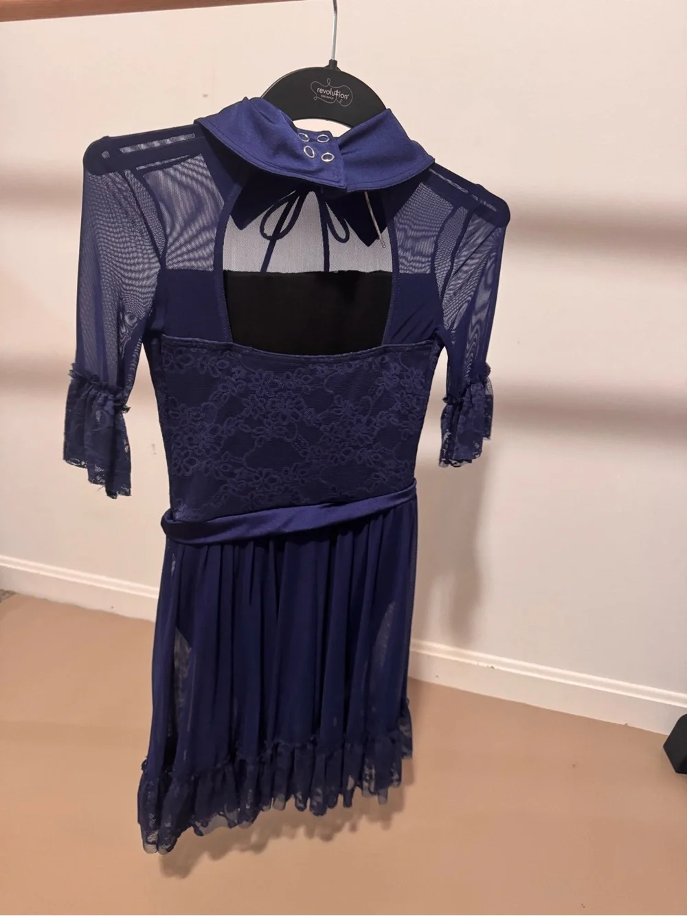 Weissman Blue Lace & Mesh Dance Costume
